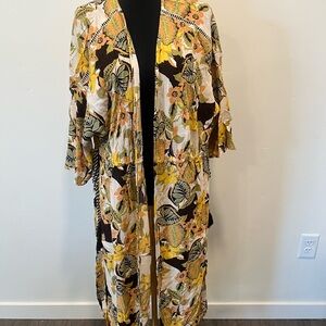 Jessica Simpson Multicolor Floral Kimono